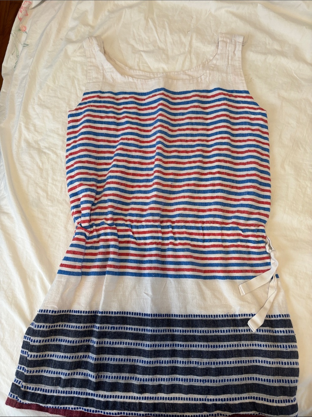 Striped Red & Blue Women’s Swim Coverup Tank Dress